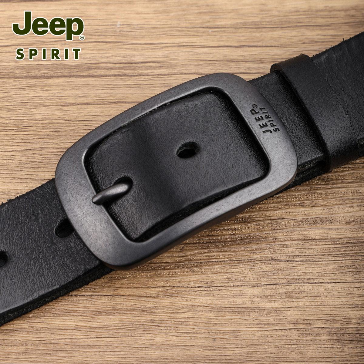 Jeep吉普男士皮带做旧风裤带美式复古手工头层牛皮牛仔裤真皮腰带