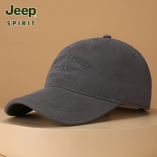 JEEP SPIRIT帽子男款休闲百搭显脸小情侣款棒球帽时尚街头鸭舌帽