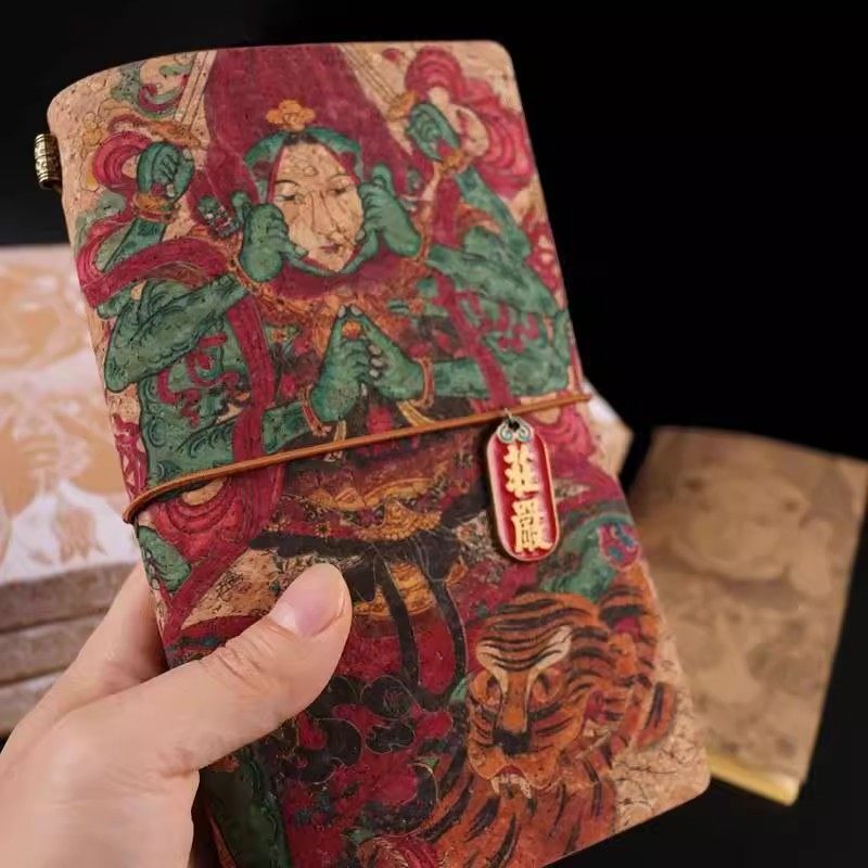 2025山西年礼物永安禅寺壁画软木文创手账本笔记本内芯可换新,文具电教/文化用品/商务用品,手帐/日程本/计划本,淘宝优惠券,粉丝福利购,淘宝优惠卷