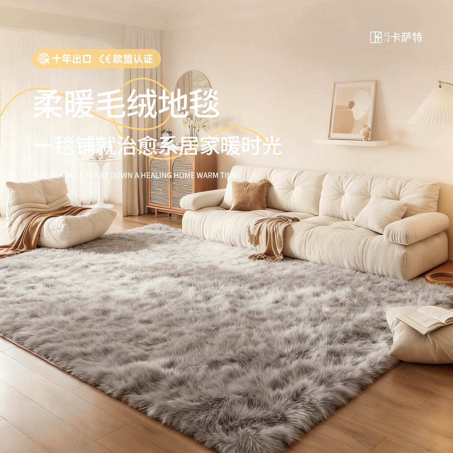 毛绒地毯冬客厅卧室软床边地毯超毛绒毛毯地垫直播间拍照加厚垫子