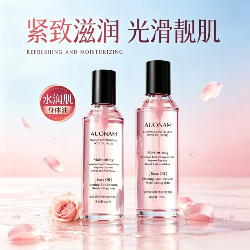 AUONAM澳楠紧致滋润身体油玫瑰精油紧致水润改善粗糙光滑靓肌水嫩