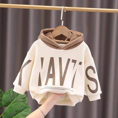 女童加绒卫衣宝宝加厚洋气儿童冬季带帽上衣男童秋冬装保暖帽衫潮