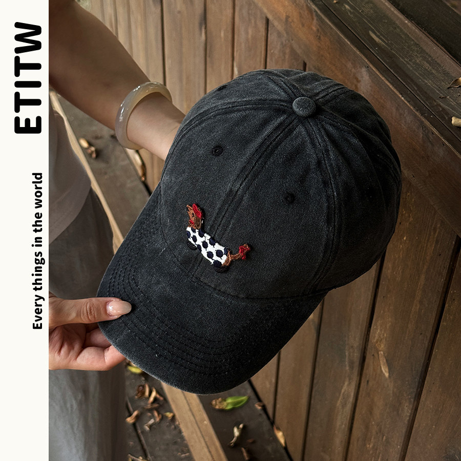 ETITW美式复古字母刺绣棒球帽女春夏遮阳软顶鸭舌帽子显脸小百搭,服饰配件/皮带/帽子/围巾,帽子,淘宝优惠券,粉丝福利购,淘宝优惠卷