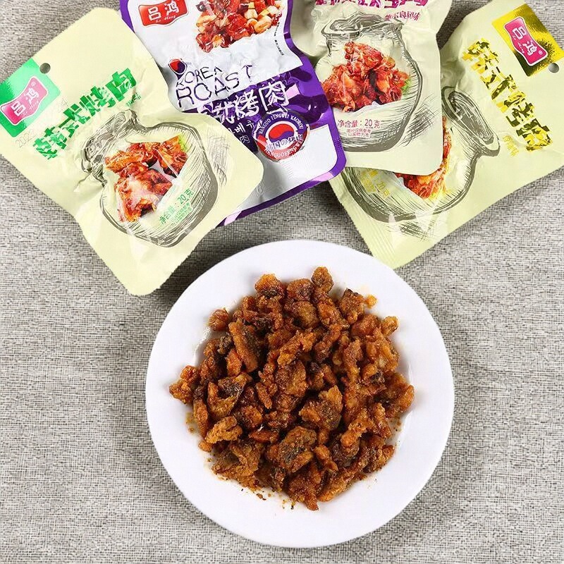 吕鸿韩式烤肉香辣味奥尔良糖醋香脆夜宵充饥学生宿舍怀旧零食整箱