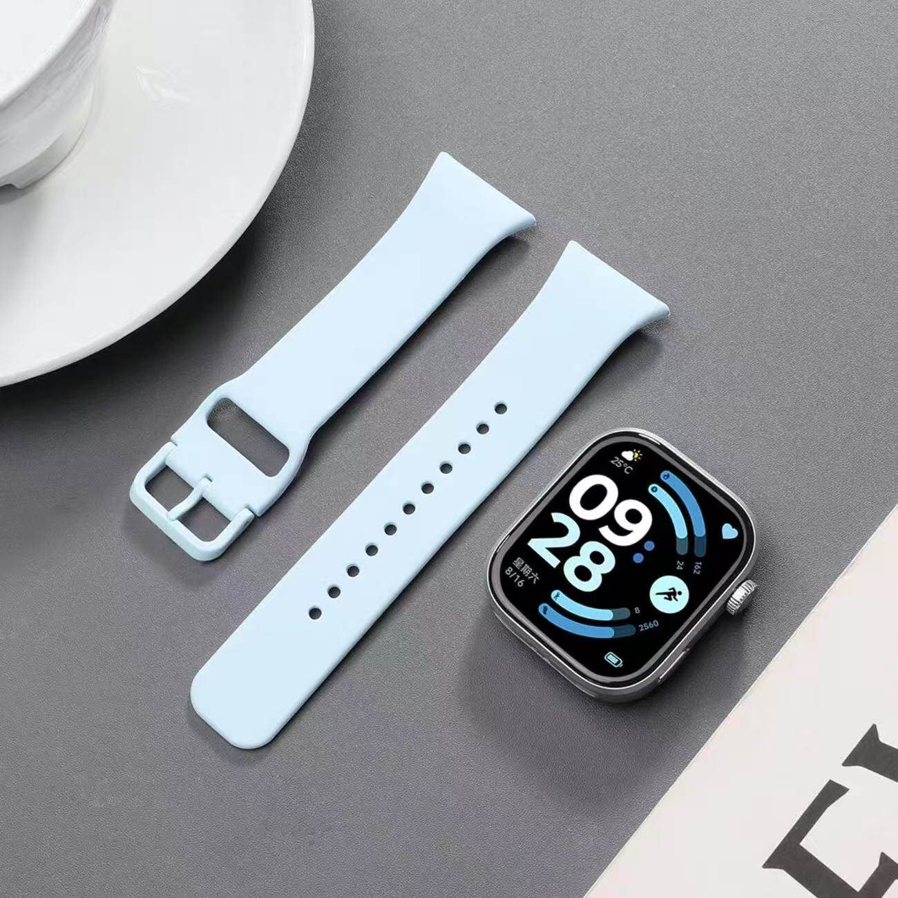 适用于原装小米手环8/9Pro腕带红米Watch456智能运动柔软硅胶表带