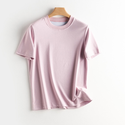 第二件半价撞色丝光棉短袖T恤