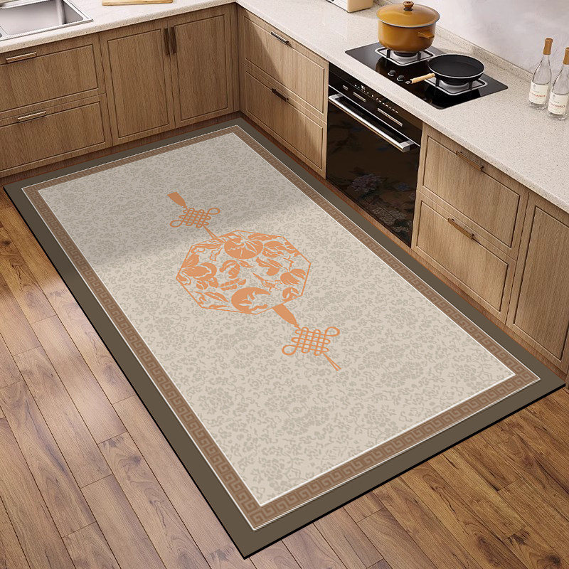 新中式厨房地面满铺地垫防滑胶垫硅藻泥吸水垫大尺寸可水洗可剪裁,居家布艺,厨房地垫,淘宝优惠券,粉丝福利购,淘宝优惠卷