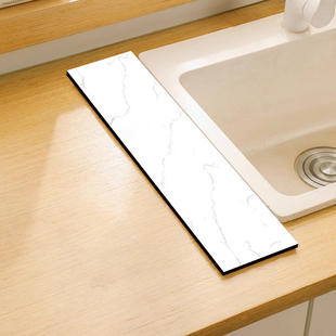 硅藻泥台面吸水垫定做洗手台水池窄边水槽边长条洗漱台沥水垫定制