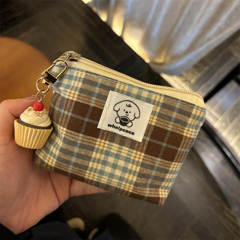 可爱小狗简约化妆包口红包收纳包数据线手拿包姨妈巾包钱包卡包