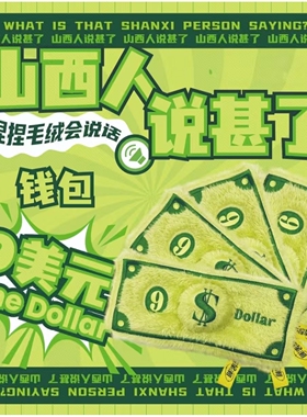 山西文创山西人说甚了系列方言发声毛绒零钱包9美元nine dollar