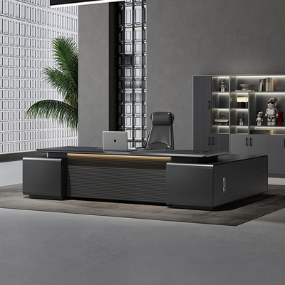 老板桌高档经理大班台办公室单桌烤漆简约轻奢总裁桌主管桌椅组合