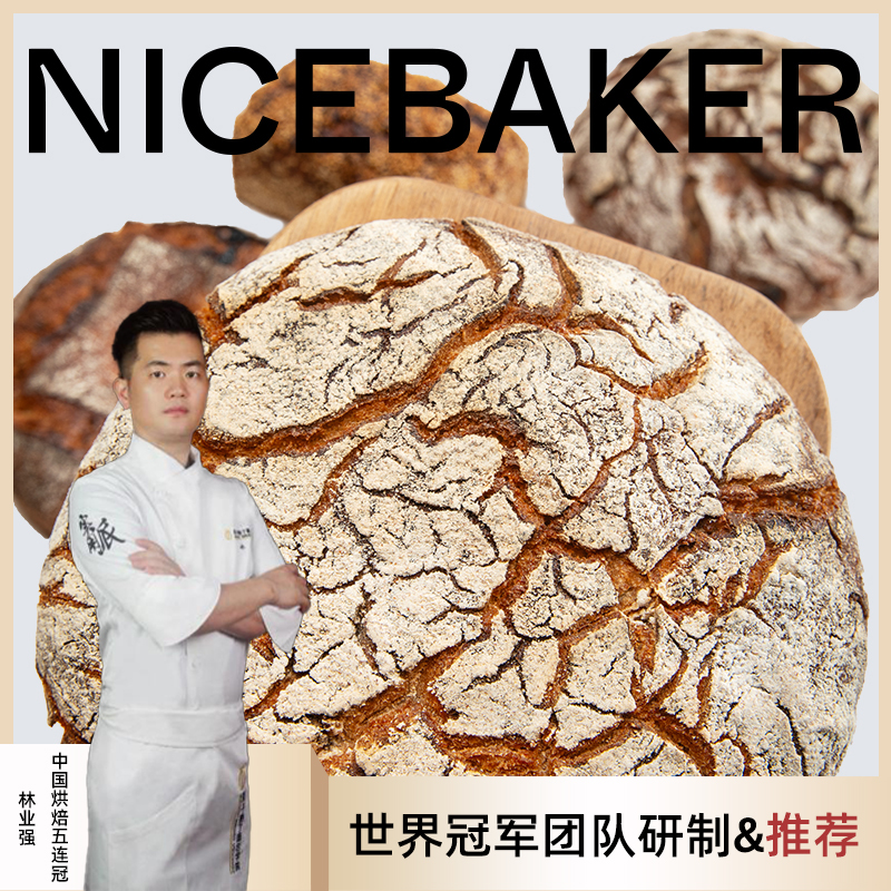 奈时 黑麦酸面包干巴硬欧鲁邦种传统德式健身素食主食