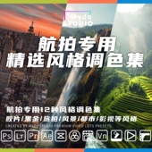 DJI大疆无人机航拍视频调色LUT预设LR PS滤镜手机LR达芬奇FCPX