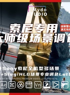 Sony索尼Cine/HLG/Slog大师级专业调色预设包达芬奇/剪映/PR/FCPX