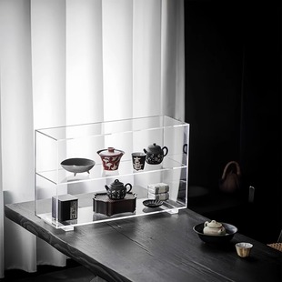 亚克力镂空茶具收纳架置物架家用透明茶具茶杯茶壶展示架壁挂架