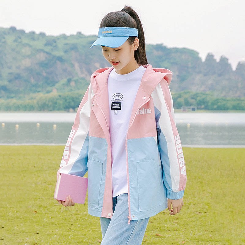 2026春秋季新款初中学生少女大童12-18岁高中生女孩春秋宽松外套