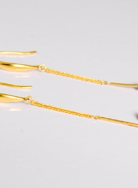 18k金耳钩au750黄金珍珠空托耳环纯金圆珠子拧螺丝珠diy配件材料