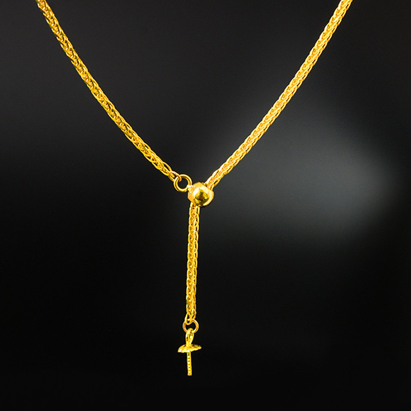 语瑶女Y字链空托可调节项链