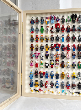 diy积木人仔展示盒收纳抽抽乐男孩生日礼物益智拼装玩具遮电表箱