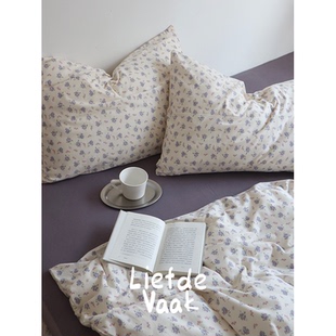 频繁热爱 针织棉全棉四件套复古碎花A类软糯亲肤床上用品 森屿