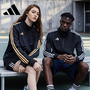 Adidas阿迪达斯秋季 条纹潮流学生外套立领夹克运动 外套女25年新款