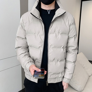 新款羽绒服男士新款白鸭绒韩版短款防寒立领防风加厚保暖外套