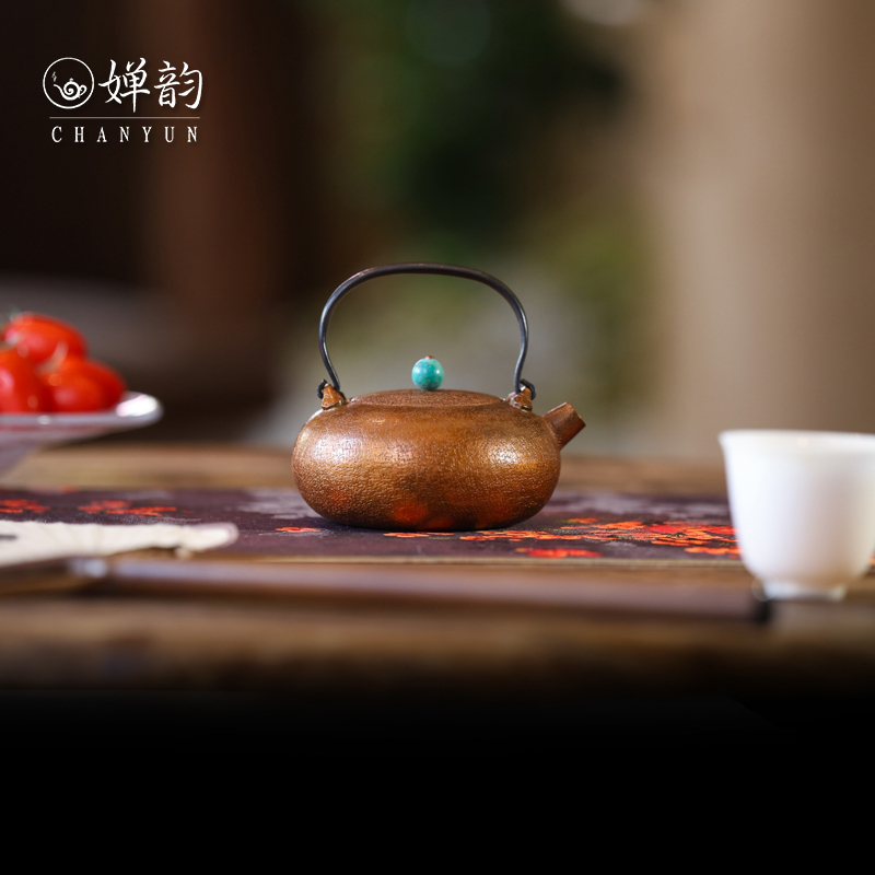 婵韵春喜铜茶壶至尊宝提梁壶