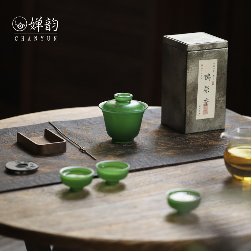 心緣堂琉璃玉見套組一蓋碗三杯