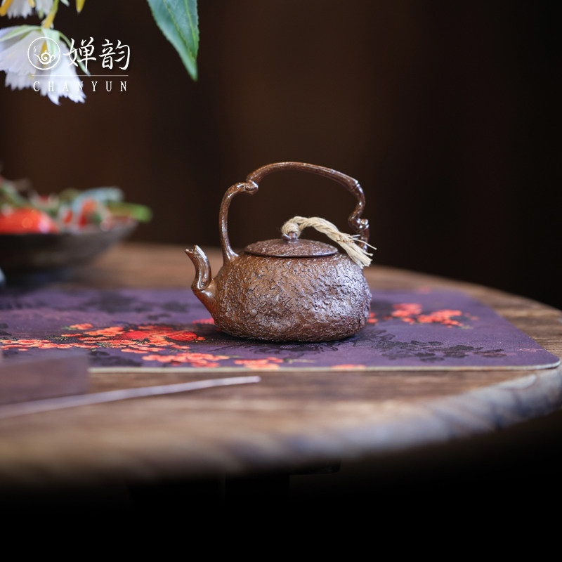 窑云柴烧紫砂壶段泥供春提梁壶