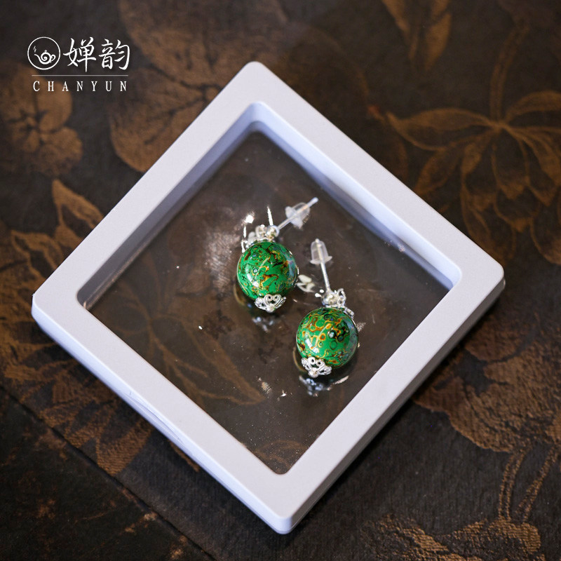 婵韵 林剑军黑檀木大漆绿紫彩漆耳坠耳饰首饰复古家用茶具配件,餐饮具,茶道/零配,淘宝优惠券,粉丝福利购,淘宝优惠卷