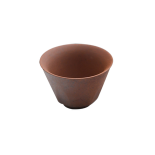 婵韵 灰念老岩泥杯子茶杯斗笠八方杯主人杯品茗杯复古家用茶具