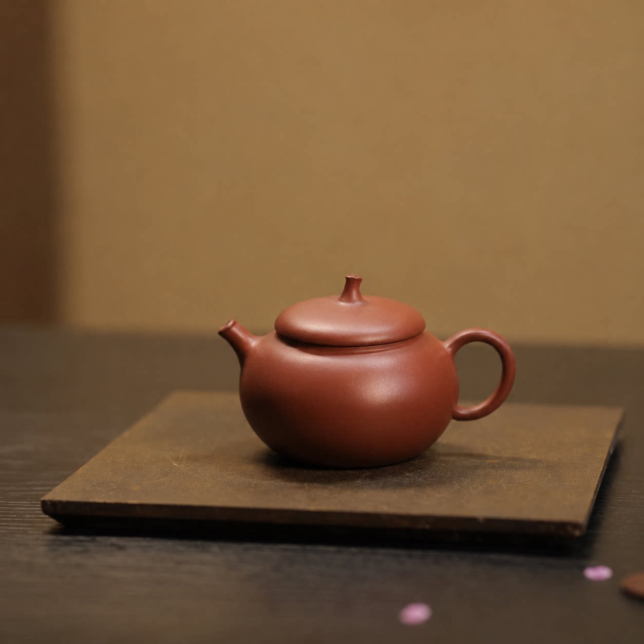 香玉堂茶具紫砂朱泥壶小扁茄壶