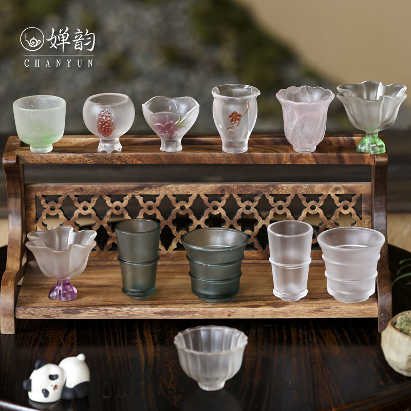婵韵 心缘堂琉璃石榴梅花桃花十二花神茶杯主人杯个人专用品茗杯