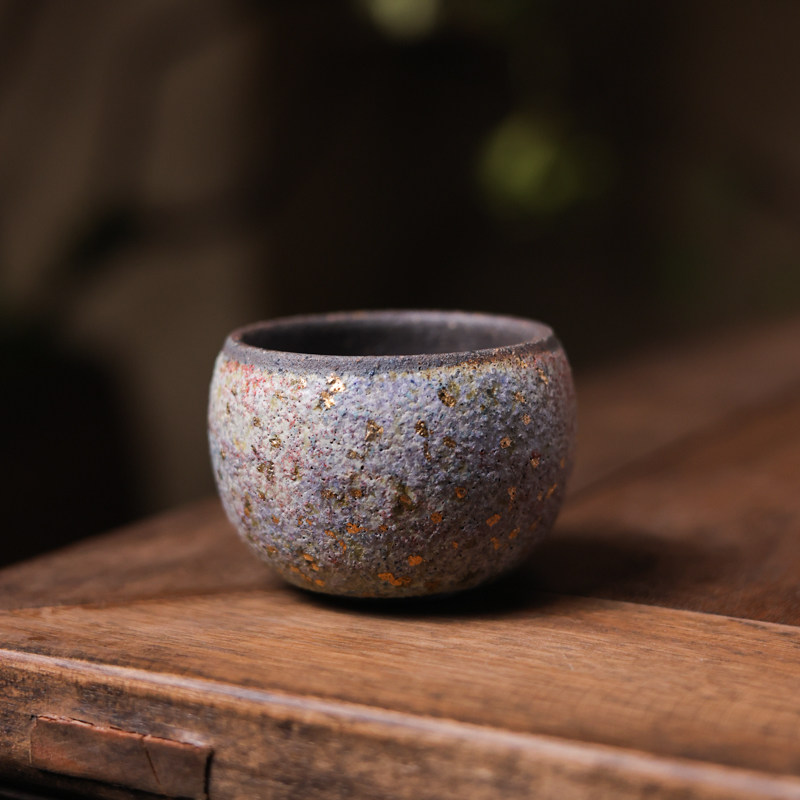 高越岩矿茶杯七彩多彩龙蛋杯