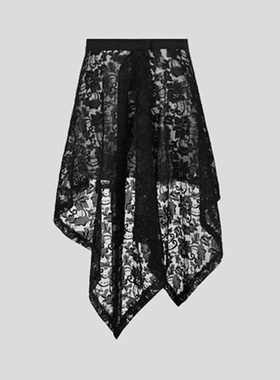 韩版遮臀屁帘裙休闲职场蕾丝半身裙网红推荐爆款黑色经典复古短裙