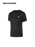 Skechers, спортивная быстросохнущая дышащая освежающая футболка с коротким рукавом для спортзала, для бега, облегающий крой