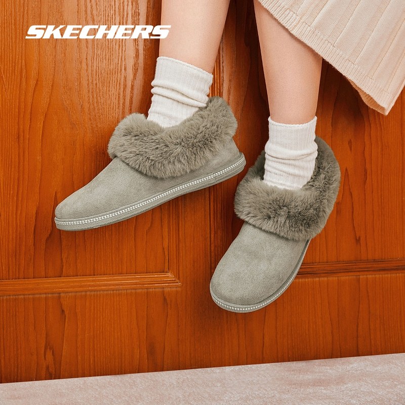 斯凯奇官方反毛皮短靴加绒绒毛柔软美拉德保暖增高女鞋靴子冬鞋,运动鞋new,运动休闲鞋,淘宝优惠券,粉丝福利购,淘宝优惠卷