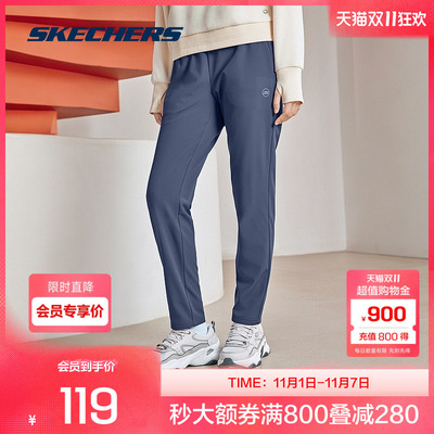 Skechers斯凯奇蓄热抗菌抗静电舒适梭织长裤