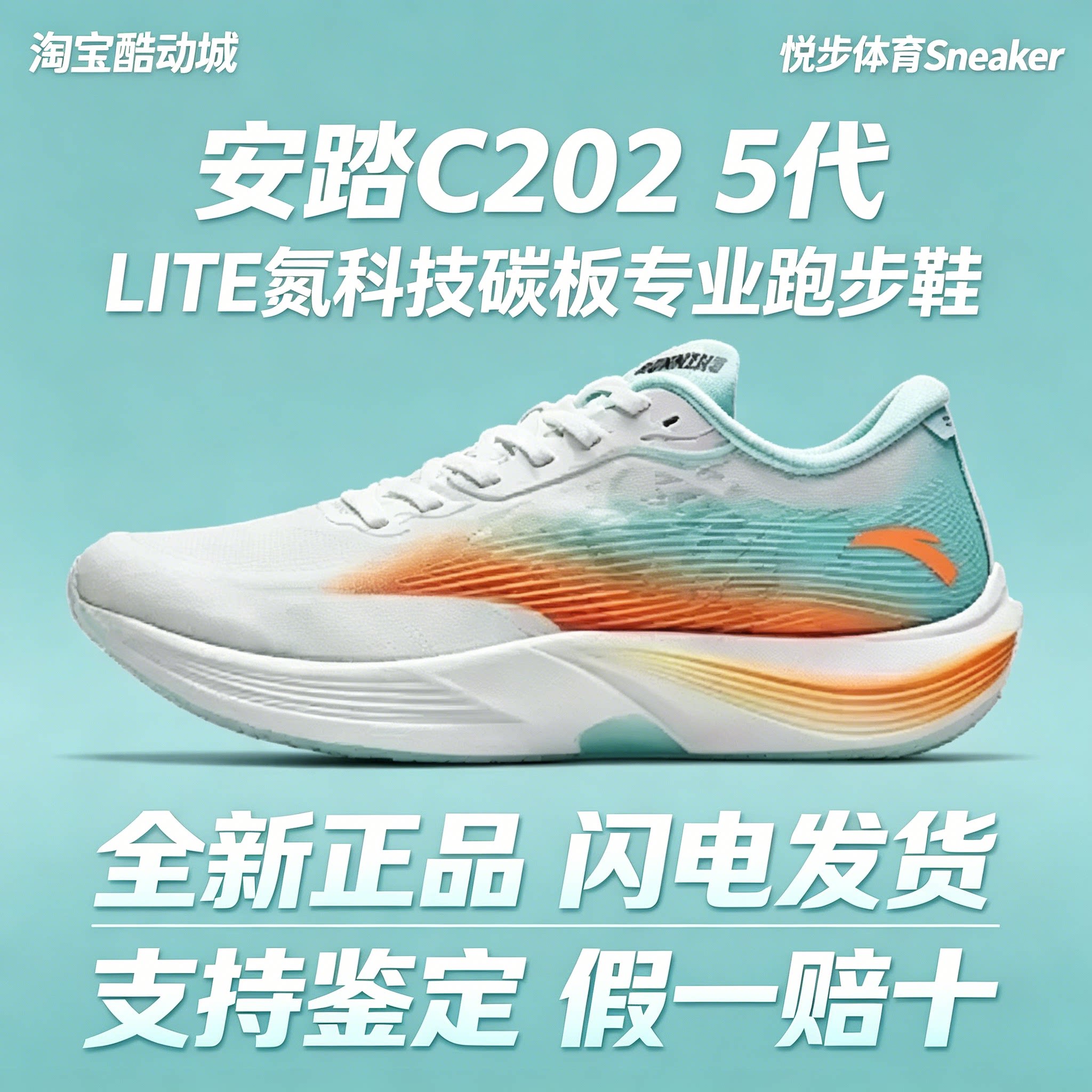 安踏C202 5代 LITE丨氮科技碳板专业跑步鞋竞速跑鞋112455564图片