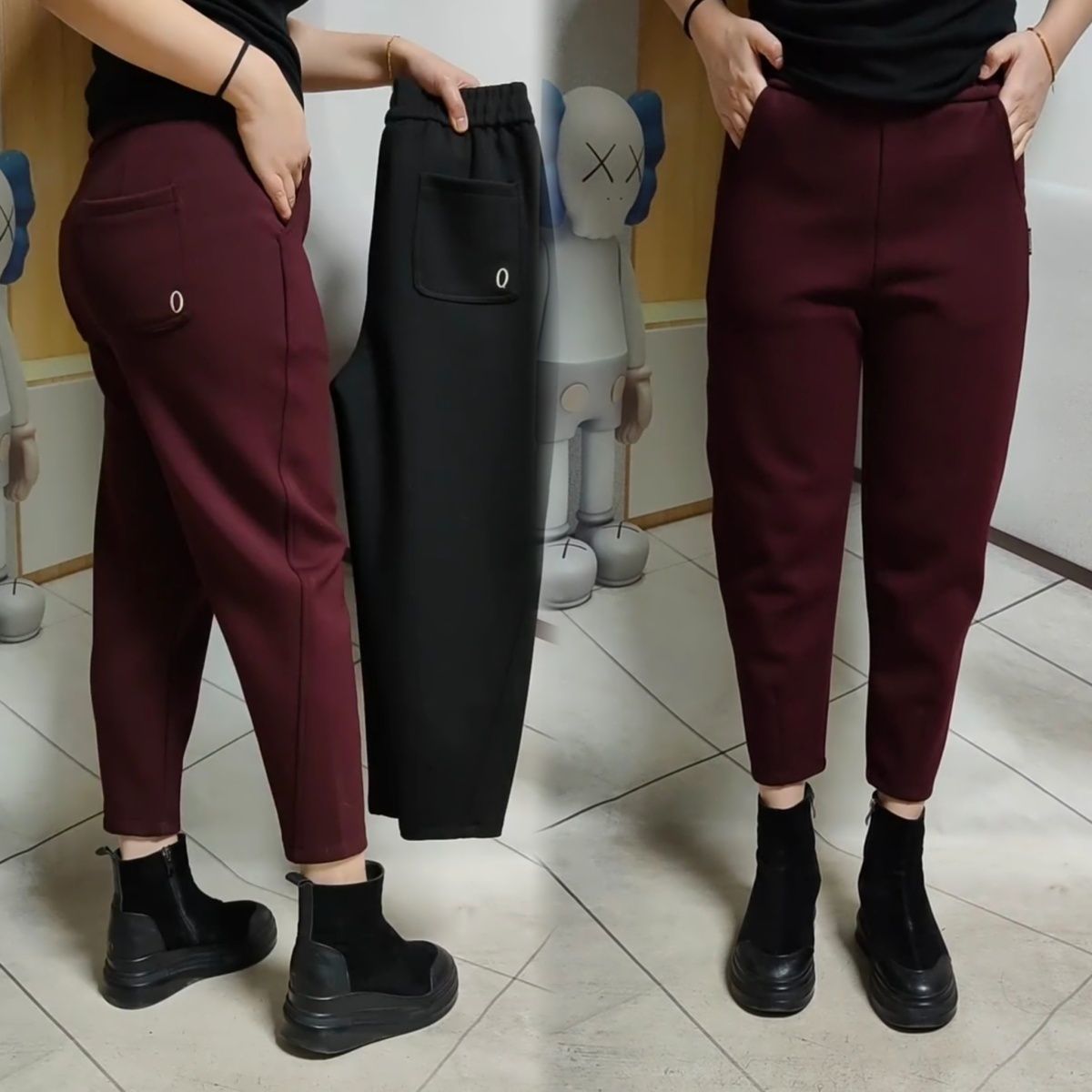 小个子新款洋气宽松萝卜裤春季九分高腰百搭哈伦裤显瘦小脚休闲裤