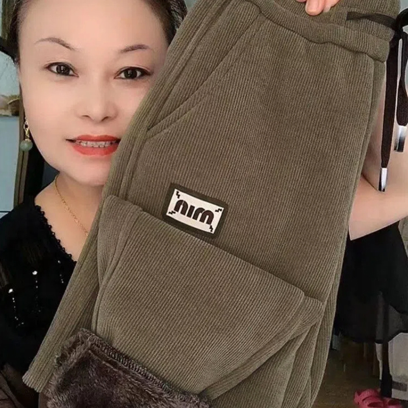 灯芯绒裤子女加绒加厚冬季