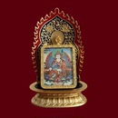 藏族西藏金色随身唐卡吊坠带绳子非手绘挂脖潮 新款 莲花生大士