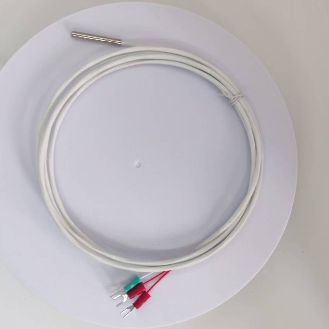 pt100铂热电阻滚槽pt1000温度传感器防腐防油水高精度测温探头