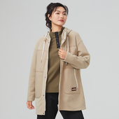 SCALER思凯乐户外抓绒衣女春秋中长款 连帽加厚外套小个子F5204777