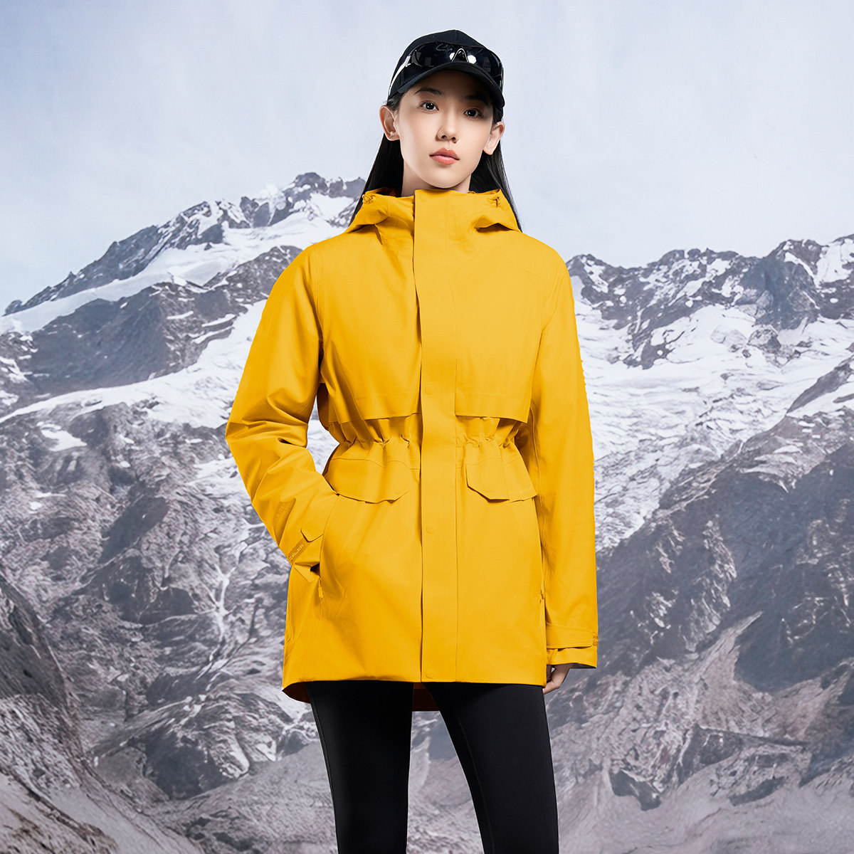 思凯乐户外鹅绒冲锋衣三合一男女款秋冬防水防风登山服中长款外套