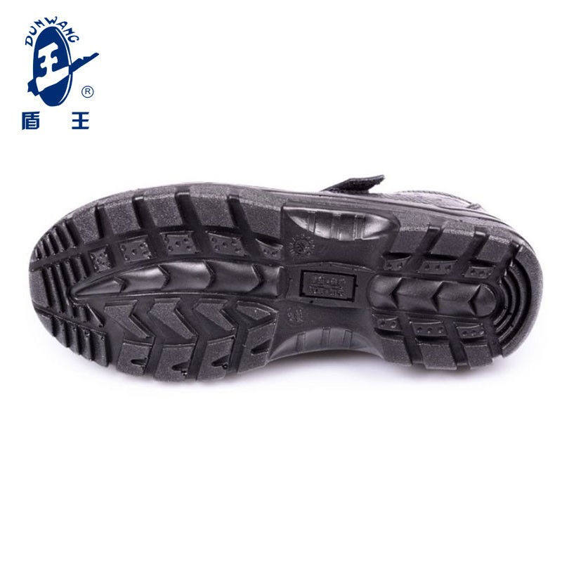 王盾/盾王9385防砸凉鞋带孔透气聚氨酯鞋底牛皮劳保鞋男女耐磨防