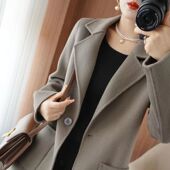 版 2023春秋新款 淘宝断码 特价 品牌女装 限时秒杀 毛呢大衣女士中长款