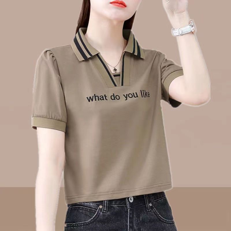 特价版淘宝断码品牌限时秒杀polo领短款t恤女短袖2023设计感洋气
