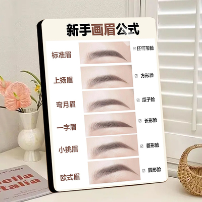 新手画眉万能搭配公式高清相框摆件眉毛款式图纹眉纹绣半永久摆台