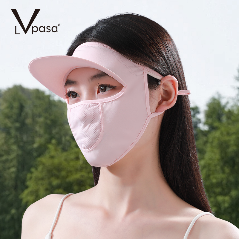 可调节耳绳、冰丝面料、防晒帽檐、透气网布